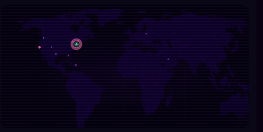 Listener geographic heatmap — US East Coast concentration